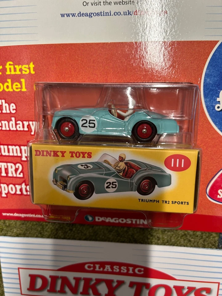 DeAgostini Clásico Dinky Toys Colección Edición Nº1 Revista Triumph TR2 Deportes Foto 3 de 4