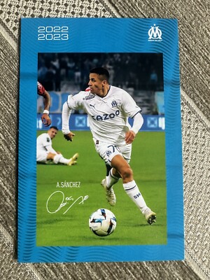 Alexis sanchez Olympique Marseille Inter Mailand Autogrammkarte AK
