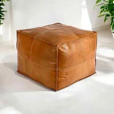 Leather Aamazing New Unstuffed Boho Best 20''Pouffe Ottoman Moroccan Footstool