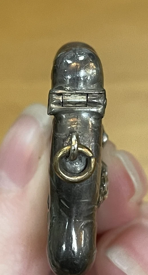 Estuche de seguridad para estampillas Unger LOOK de plata esterlina 1 pulgada Cupido Querubín - Love's Dream Foto 4 de 4