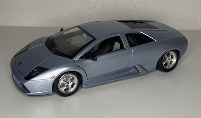 Original Burago SB 1/18 - Lamborghini Murcielago Silber Blau Modellauto Car