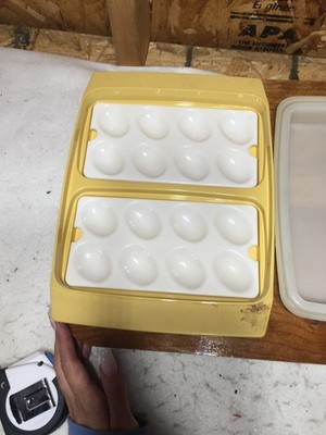 VTG Tupperware Deviled Egg Keeper Carrier Tray Container 723-3