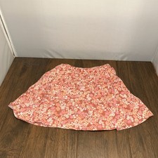 Youth Girls Floral Print Skirt with Built in Shorts Skorts - Sz S 6