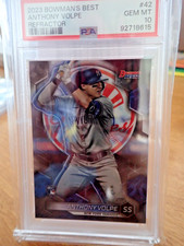 2023 Bowman's Best Anthony Volpe RC Base Rookie Refractor #42 Yankees PSA 10