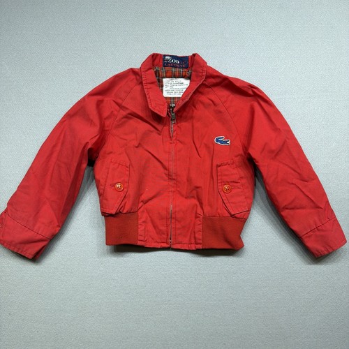 Vintage 80s Kids Lacoste Harrington Jacket Size 4