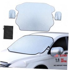 Exterior Windshield Sun Shade for Car, Magnetic Front Window Cover, L silver