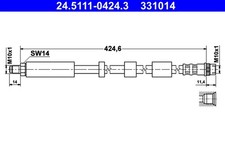 Bremsschlauch ATE 24.5111-0424.3 für PARTNER C4 BERLINGO PEUGEOT PICASSO B9 THP