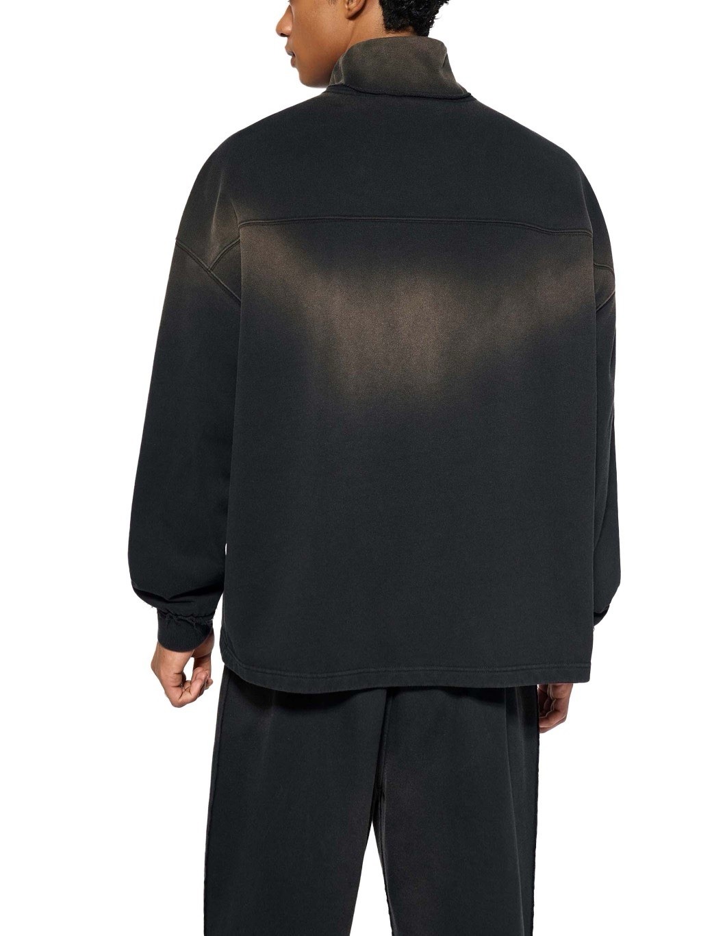 Sun Fade Raw Edge Quarter-Zip Sweatshirt image 5