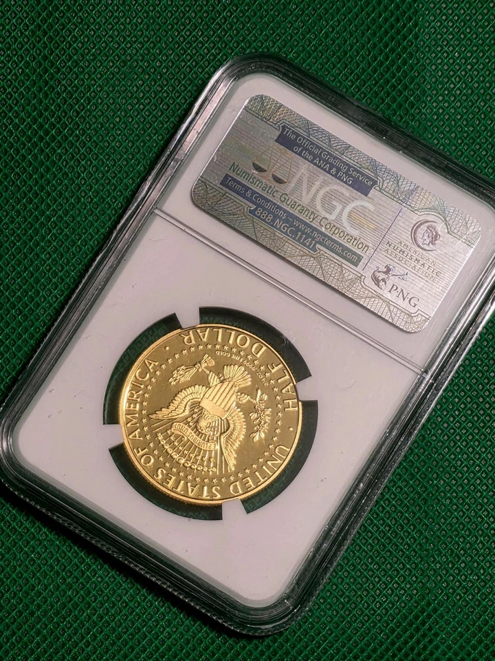 Kennedy 50th Anniversary1964-2014 W GOLD 50C HIGH RELIEF * PF70 ULTRA CAM+NGC! - Image 4 of 4