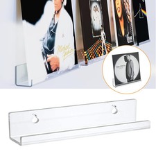12" Clear Vinyl Record Shelf Wall Mount Wall Mount Album Record Holder Display