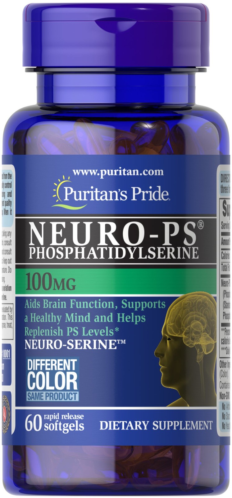Puritan's Pride Neuro-PS (Phosphatidylserine) 100 mg - 60 Softgels