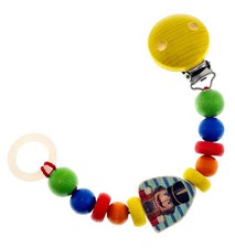 Baby Toy Dummy Chain Erz Mountains Colourful Wxhxd 3, 5x21x2cm New Dummy