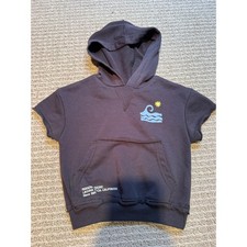 Grayson Mini Kids Short Sleeve Hoodie Waves Laguna Beach California Size 18M