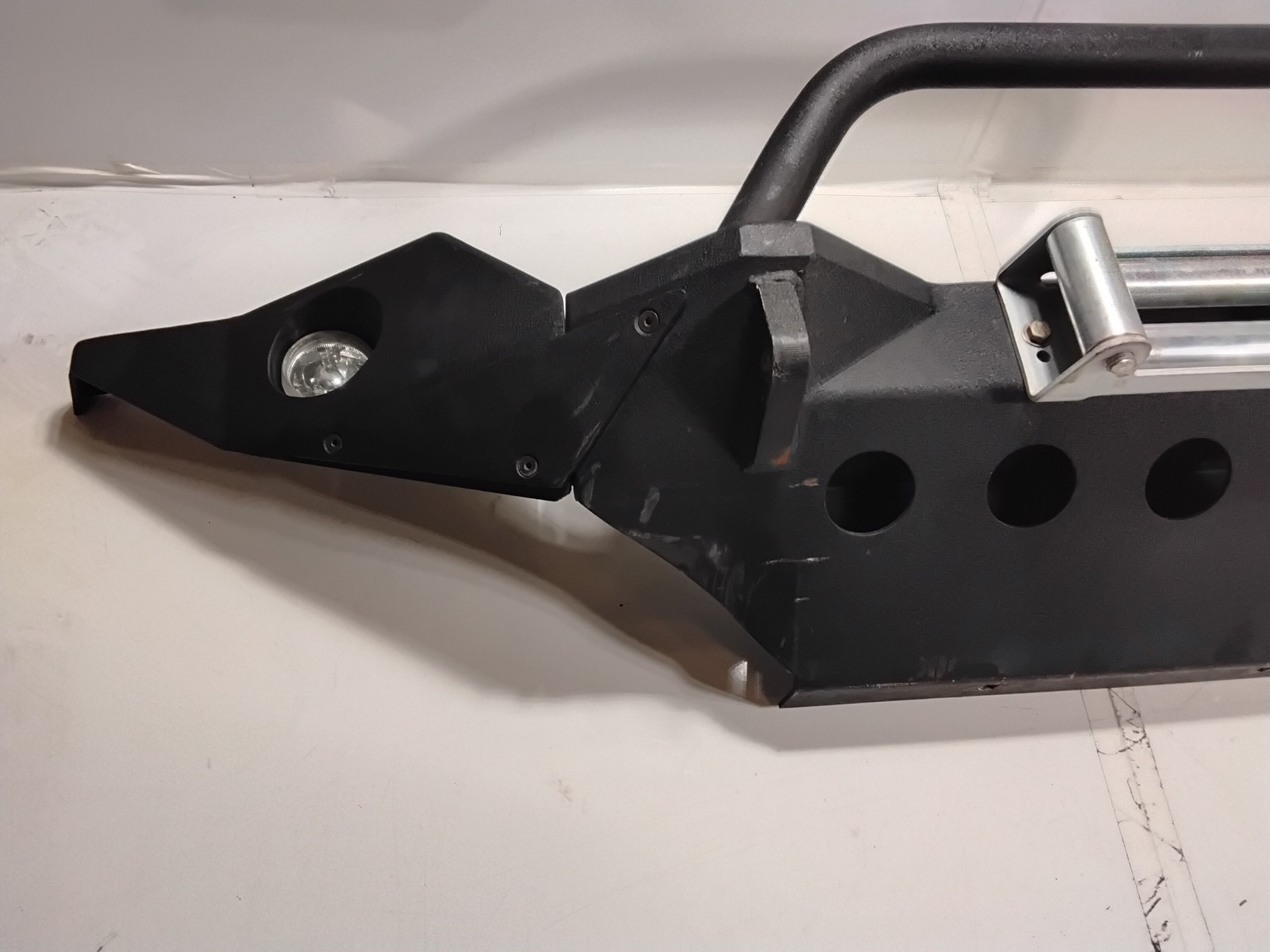 Aftermarket Front Steel Bumper with Winch Mounting Plate for 2007 Jeep Wrangler thumbnail 2