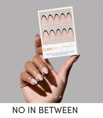 glamnetic press on nails - Short Almond No In Between A Fantastic French Nail  