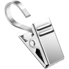 Stainless Steel Curtain Clips Hooks with Clips for Hanging Curtains Awning