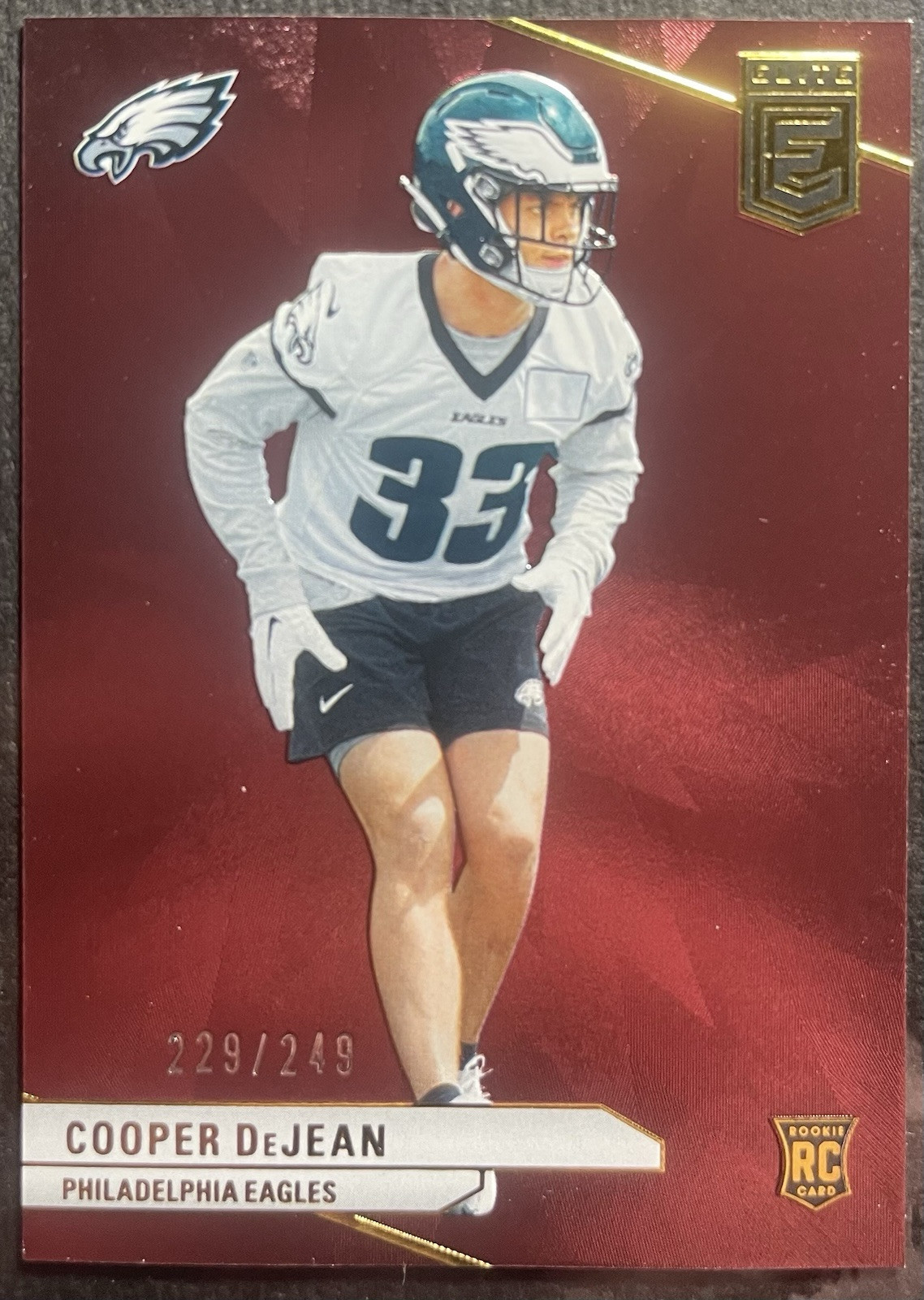 2024 Donruss Elite Cooper DeJean Rookie Maroon #171 Eagles (RC) /249