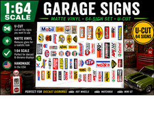 164 64 Shop Sticker Signs Matte Vinyl Diecast Diorama Diy Half Sheet - You Cut