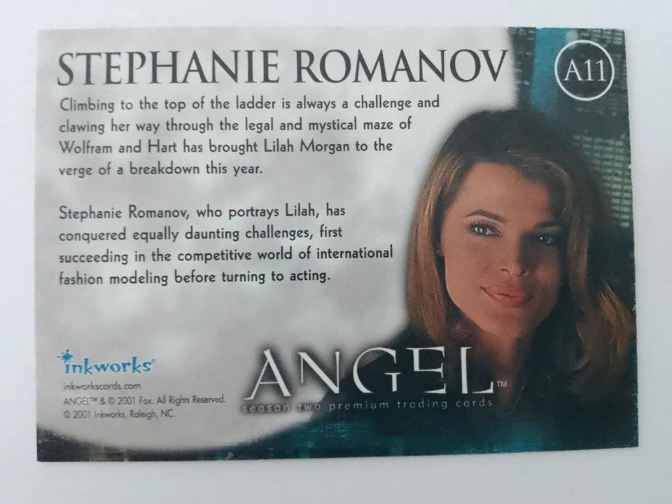 Stephanie Romanov Inkworks 2001 Angel Season 2 Autograph A12 Lilah Morgan BTVS - Image 2 of 4