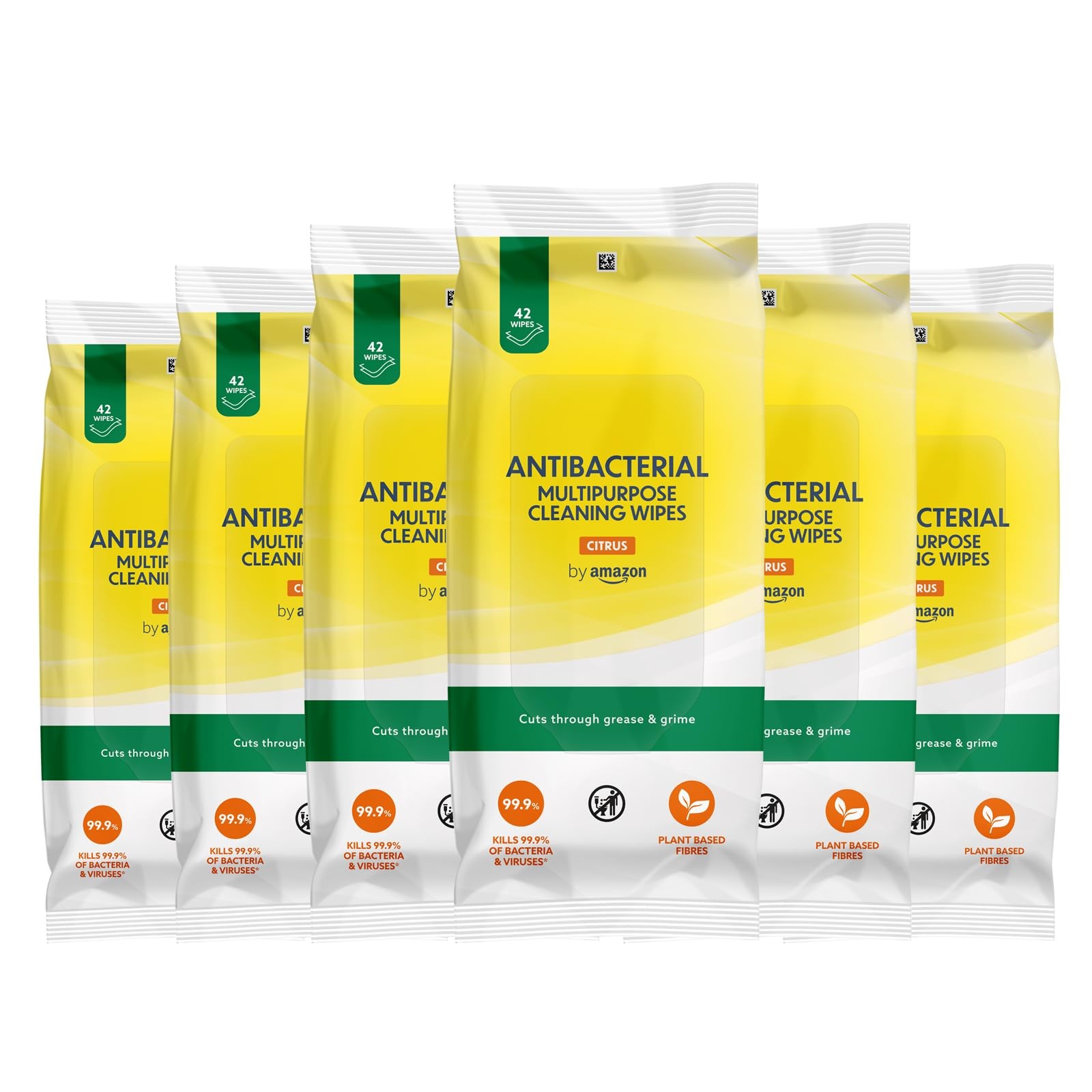 by Amazon Multipurpose Cleaning Wipes Citrus, 252 wipes 42 count (Pack of 6) - Image 5