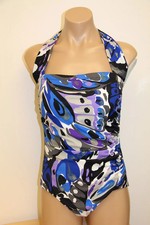 Swim Solutions 14 Multicolor One Piece Swimsuit Tummy Control NWT Chic Fit