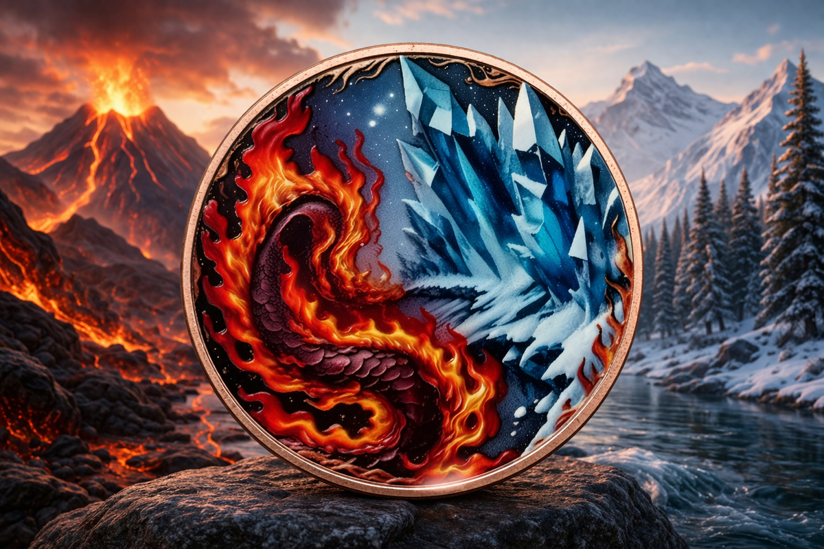 10 oz Copper Dragon Fire & Ice 2026 Copper Round | eBay