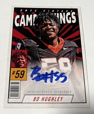 Bo Hughley 2025 Onyx Football Campus Kings Rookie On Card Auto /150 Colorado RC
