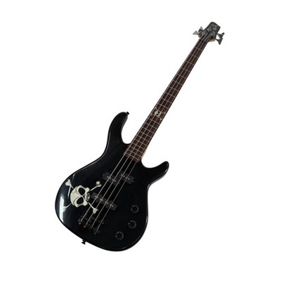 Squier by Fender MB-4 Skull & Crossbones 4-String RH Electric Bass Guitar