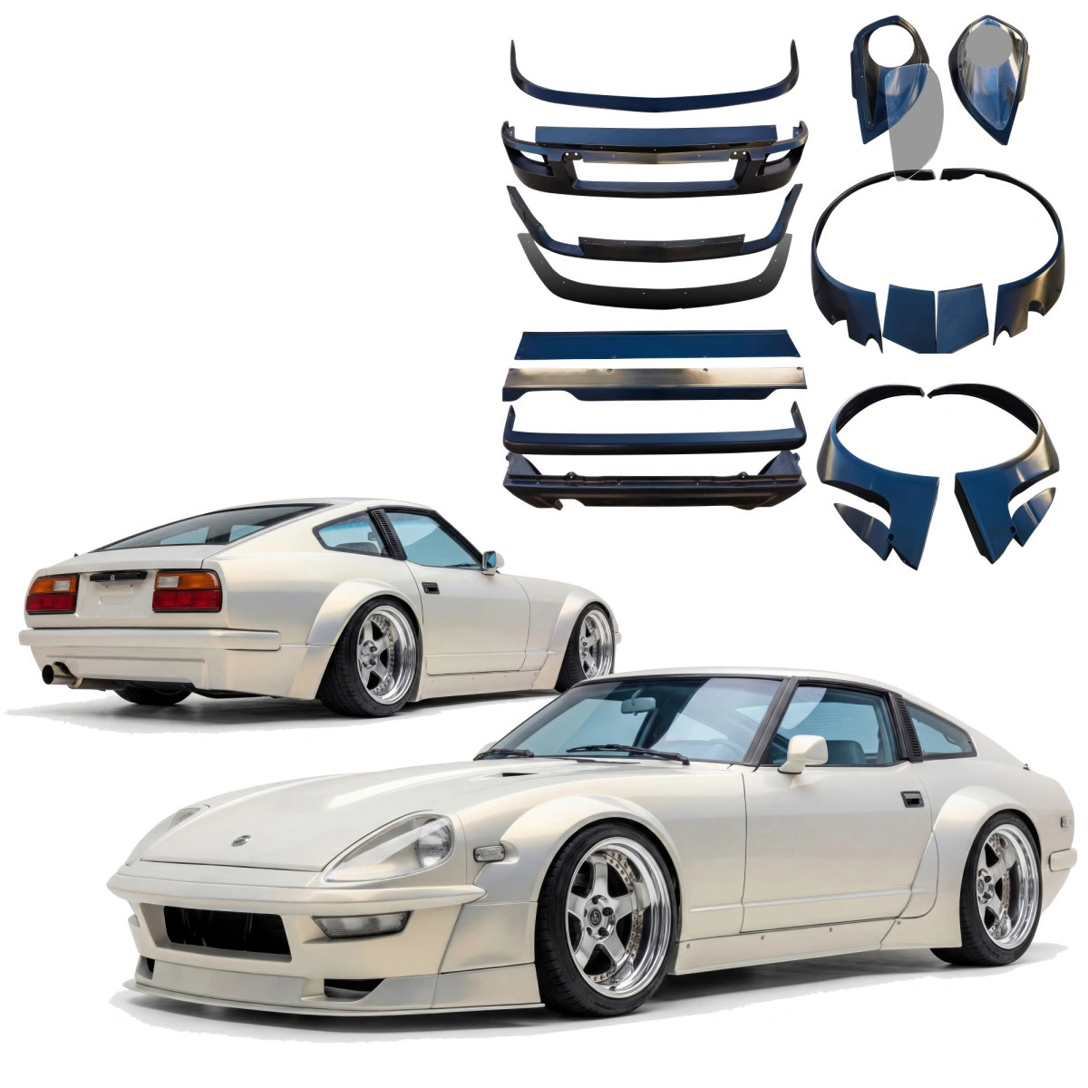 VSaero FRP TKYO Wide Body Kit (S130) 2 Seater for 280ZX Datsun 79 VSaero FRP TKYO Wide Body Kit (S130) 2 Seater for 280ZX Datsun 79
