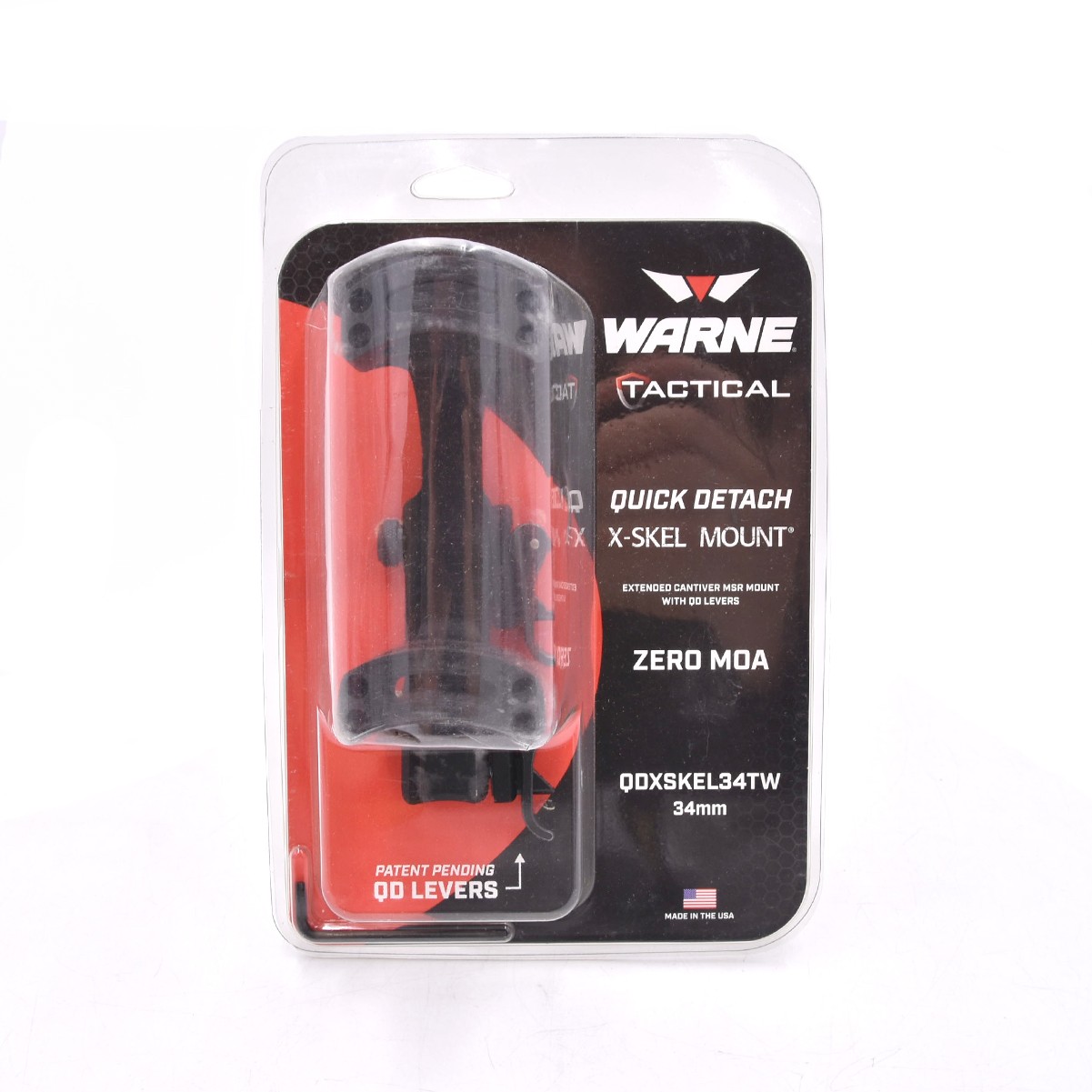 WARNE QD XSKEL 34mm Black Mount (QDXSKEL34TW)