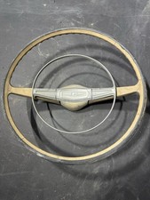 1959 1960 Chevy Bel Air Biscayne 360 Horn Ring With Free Steering Wheel. Rare