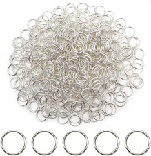TOAOB 500Pcs 10Mm Silver Open Jump Rings for Jewelry Making Split Rings
