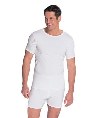 Herren 2er Pack Unterhemden komplett Baumwolle extra langer Rücken von Chums