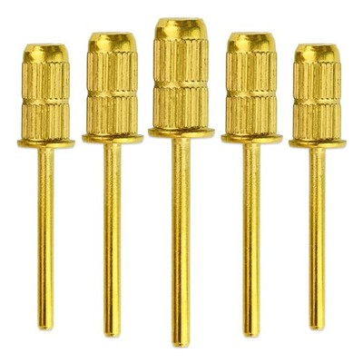 PANA 3/32  Standard Mandrel E-File Nail Drill Mandrel, Gold - 5pcs 