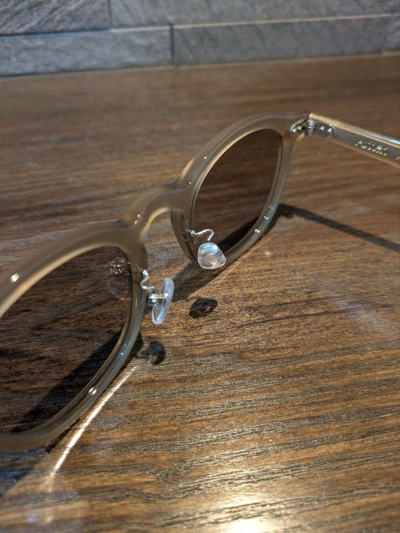 Ameri VINTAGE Acetate Sunglasses Gray Beige Frame… - image 4