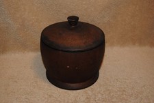 Vintage Turned Wood Bowl with Lid 7 Diameter 5 Tall
