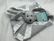 NEW Aden & Anais Classic Muslin Lovey Bunny Rabbit Gray Micro Chip Lovie Grey