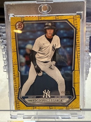 Topps Bowman 2026 Prospects George Lombard Jr. Yankees P-64 Yellow /75