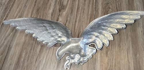 Vintage Metal 3D Eagle Wall Art Sculpture 28” X 10" USA America Home Decor - Picture 11 of 19