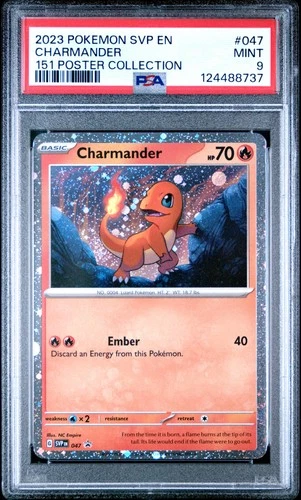 2023 POKEMON SVP EN-SV 151 POSTER COLLECTION PROMO #047 CHARMANDER PSA 9