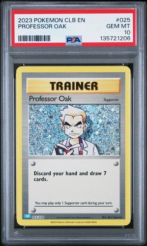 Professor Oak (CLB) 025/034 CLASSIC BLASTOISE & SUICUNE ex  PSA 10