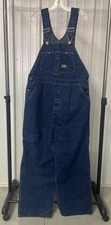 Vintage Oshkosh BGosh Bib Overalls Adult 36X32 USA Union Made Vestback Denim