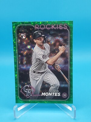 Coco Montes 2024 Topps Series 1 RC #92 Green Foilboard 458/499 - Rockies Rookie 