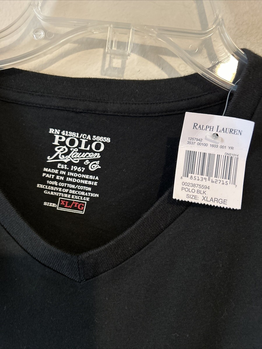 ポロラルフローレン ポケットTシャツ USA製 90年代 Black XL NWT VTG 90s Polo Ralph Lauren T Shirt v neck Black XL Single