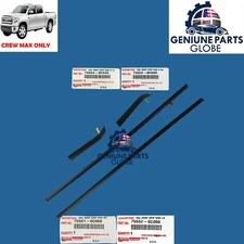GENUINE TOYOTA 07-21 TUNDRA CREWMAX FR & RR ROOF DRIP SIDE FINISH MOLDING SET 4
