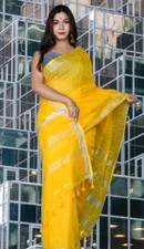 "Luxe Soft Linen Slub Saree - Soft, Breezy, and Perfect for Summer"