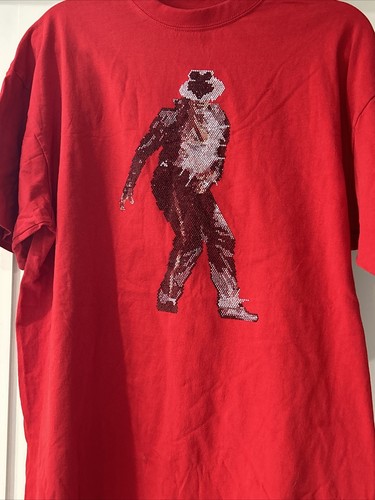 Michael Jackson Tee- Red XL Bling Design - Picture 2 of 5