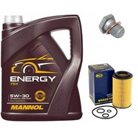 MotoröL Set 5W-30 5 Liter + ÖLfilter + ÖLablassschraube FüR BMW 3Er 318 320 E46