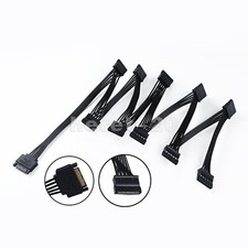 SATA Power 15 Pin 1 Male To 10 Female Splitter Hard Drive Cable for HDD SSD