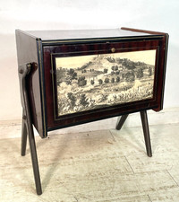 ANTICO MOBILE BAR GIRADISCHI VINILI TV VINTAGE ANNI 50 OTTONE LEGNO SIDEBOARD